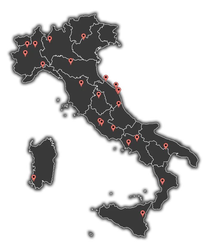 Map of 3DPRN dealers in Italy